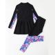 Conservative Split Two-piece Long-sleeved Trousers Medium And Large Girls Swimsuit