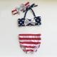 Girls XINGX Bowknot Three-piece Swimsuit