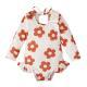 Girls Pattern Graphic Print Crew Neck Open Back Swimsuit