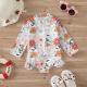 Girls Flower Bikini Zipper Romper Swimsuit