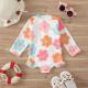 Girls Flower Bikini Zipper Romper Swimsuit