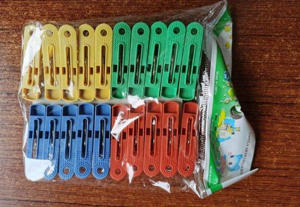 Plastic clothespin-non-trace mixed color-1 bag - Option1