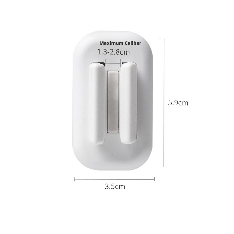 Wall-mounted toothbrush clip-white-ABS+TPE-with gum-1 piece - Option1