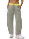 Fisoew Womens Wide Leg Sweatpants Baggy Drawstring Elastic Waisted Travel Track Pants Color Block Joggers With Pockets