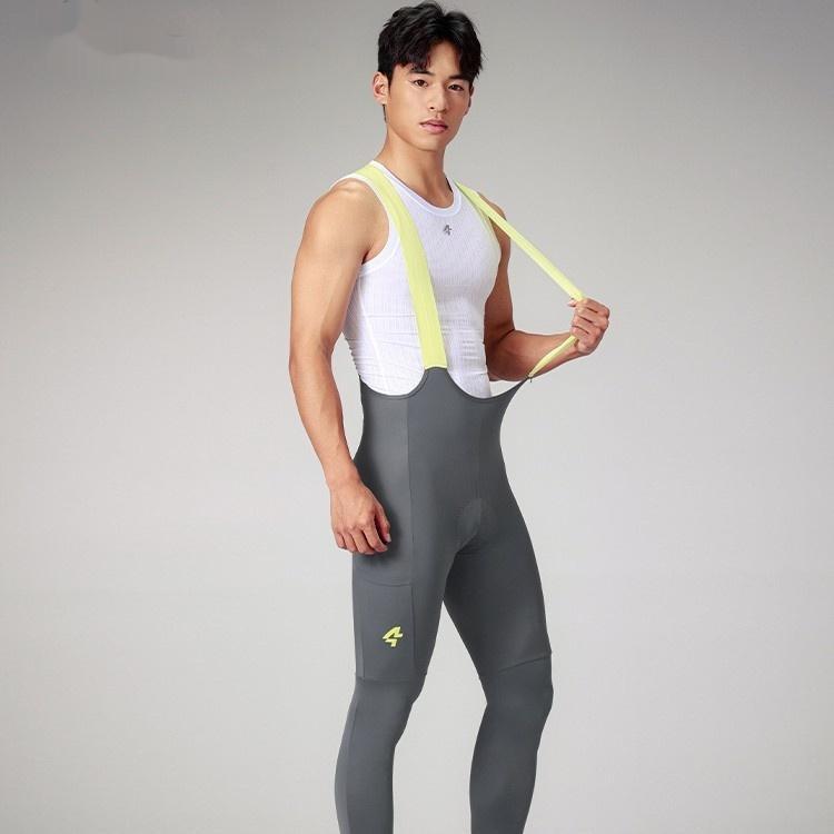 Mens Cycling Bib Pants With Pockets Shockproof Road Biking