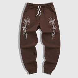 New Mens Casual Printing Elastic Waist Track Pants