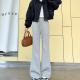 Fleece-lined Slightly Flared Sports Pants Female Spring And Autumn High Waist Slimming