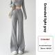 Fleece-lined Slightly Flared Sports Pants Female Spring And Autumn High Waist Slimming