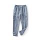 Loose Mid Waist Youth Breathable Linen Casual Pants