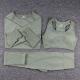 Three-piece Bra Long Sleeve Top And Trousers Suit Yoga Clothes