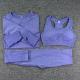Three-piece Bra Long Sleeve Top And Trousers Suit Yoga Clothes