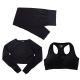 Three-piece Bra Long Sleeve Top And Trousers Suit Yoga Clothes