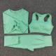 Three-piece Bra Long Sleeve Top And Trousers Suit Yoga Clothes