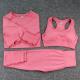 Three-piece Bra Long Sleeve Top And Trousers Suit Yoga Clothes