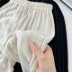 Lazy And Soft Cotton Linen Striped Wide Leg Pants