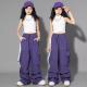 Girls Loose Western Style Wide-leg Overalls