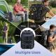 42L 11Gal Fishing Backpack Large Capacity Fishing Tackle Storage Bag With Rod Holders 16 Pocket Water-Resistant With Divider Adjustable Padded Straps For Fishing Gear Outdoor Camping Hiking