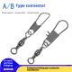 Barrel Swivel Type B Figure-8 Snap Lure Connector Ring