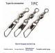 Barrel Swivel Type B Figure-8 Snap Lure Connector Ring