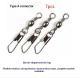 Barrel Swivel Type B Figure-8 Snap Lure Connector Ring