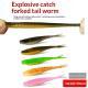 Weihai Soft Bait Set Lure Kit With 66 piece Fork Tailed Worms