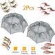 2Pcs Foldable Fishing Bait Nets Trap Crab Net Shrimp Fish Cast Dip Cage
