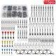 115 Pieces Fishing Connector Swivel Boxed Rotating Sea Bean Weever Trout Seawater