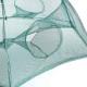 Fishing Trap Net Portable Folded Fishing Bait Trap Shrimp Minnow Crab Bait Net 6 Sides 6 Holes Crayfish Cast Mesh Trap Automatic