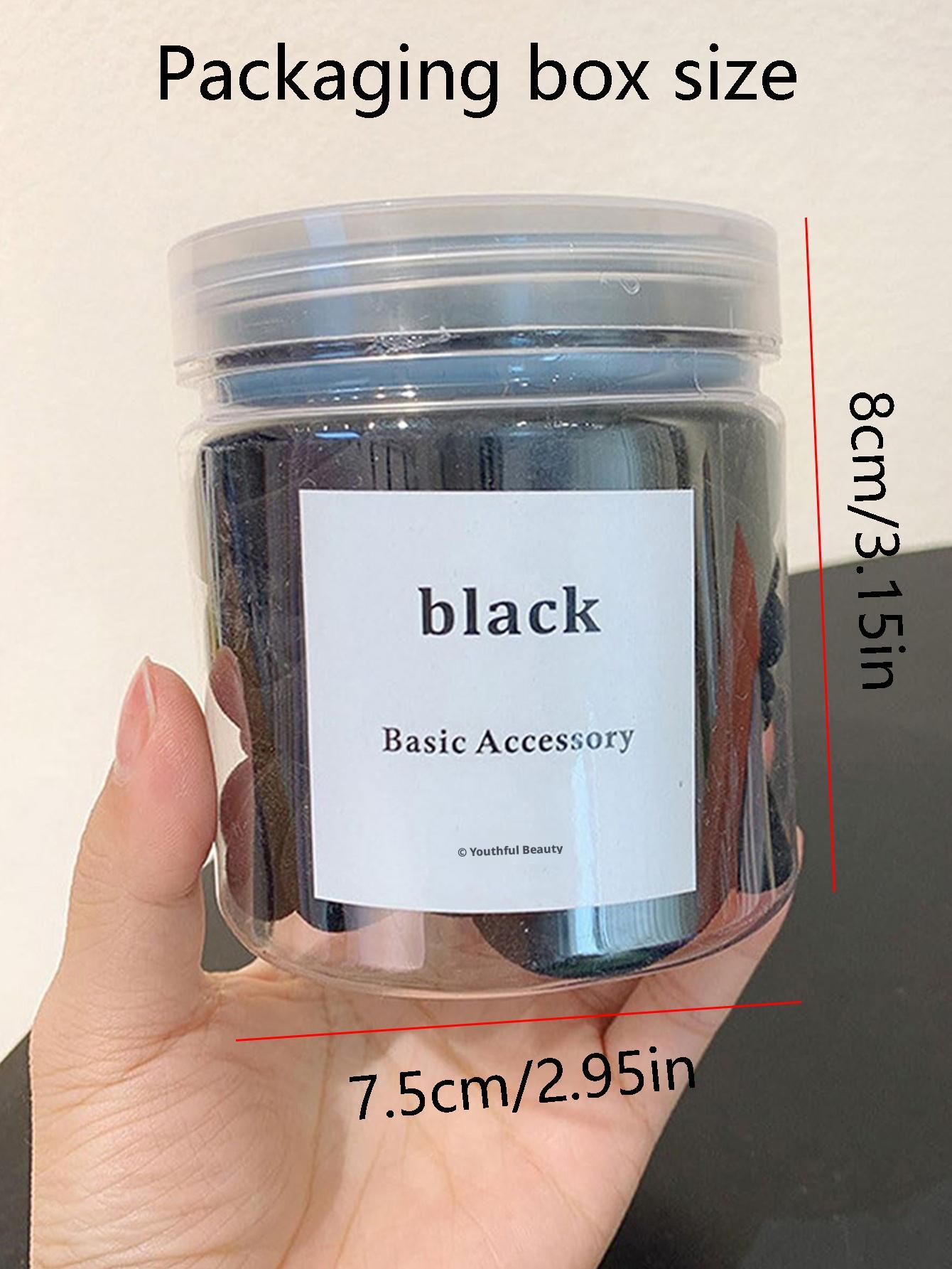 Thick rubber band-black-50 pieces/box - Option1