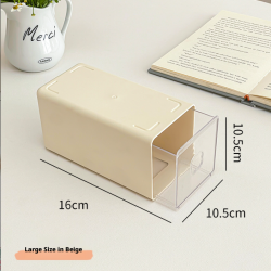 Four-leaf Clover Desktop Drawer Box-1009 Large-1 cream color