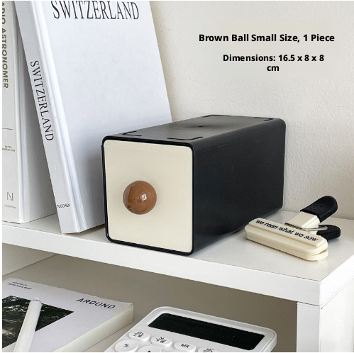 Ancient style desktop drawer box-1008 small brown ball-1 piece - Option1