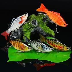 10cm Lure Fishing Bait Plastic Hard Bait Multi-Section Fish With 7 Segments