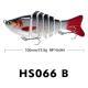 10cm Lure Fishing Bait Plastic Hard Bait Multi-Section Fish With 7 Segments