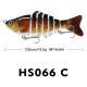 10cm Lure Fishing Bait Plastic Hard Bait Multi-Section Fish With 7 Segments