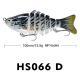 10cm Lure Fishing Bait Plastic Hard Bait Multi-Section Fish With 7 Segments