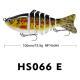 10cm Lure Fishing Bait Plastic Hard Bait Multi-Section Fish With 7 Segments