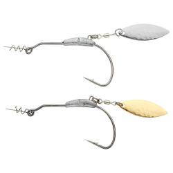 Nude-colored Leaded Crankbait With A Wide-bellied Crank Hook And A Metal Blade Lure