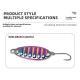 Sequins Colorful Light Sea Water Offset With Feather Hook