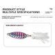 Sequins Colorful Light Sea Water Offset With Feather Hook