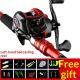 Single Rod Reel Handle Spinning Fishing Rod With A Straight Handle And A Baitcasting Reel