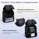 42L&11Gal Fishing Backpack Large Capacity Fishing Tackle Storage Bag With Rod Holders 16-Pocket Water-Resistant With Divider Adjustable Padded Straps For Fishing Gear Outdoor Camping Hiking