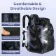 42L&11Gal Fishing Backpack Large Capacity Fishing Tackle Storage Bag With Rod Holders 16-Pocket Water-Resistant With Divider Adjustable Padded Straps For Fishing Gear Outdoor Camping Hiking