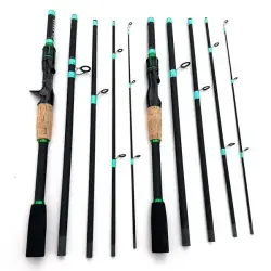180cm-70.86inch 4 Section Fiberglass Spinner Baitcasting Fishing Rod M Tone Fish Pole Carp Fishing Tackle Accessories