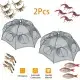 2Pcs Foldable Fishing Bait Nets Trap Crab Net Shrimp Fish Cast Dip Cage