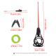 Portable Removable Replacement Rod Plastic Ice Fishing Rod