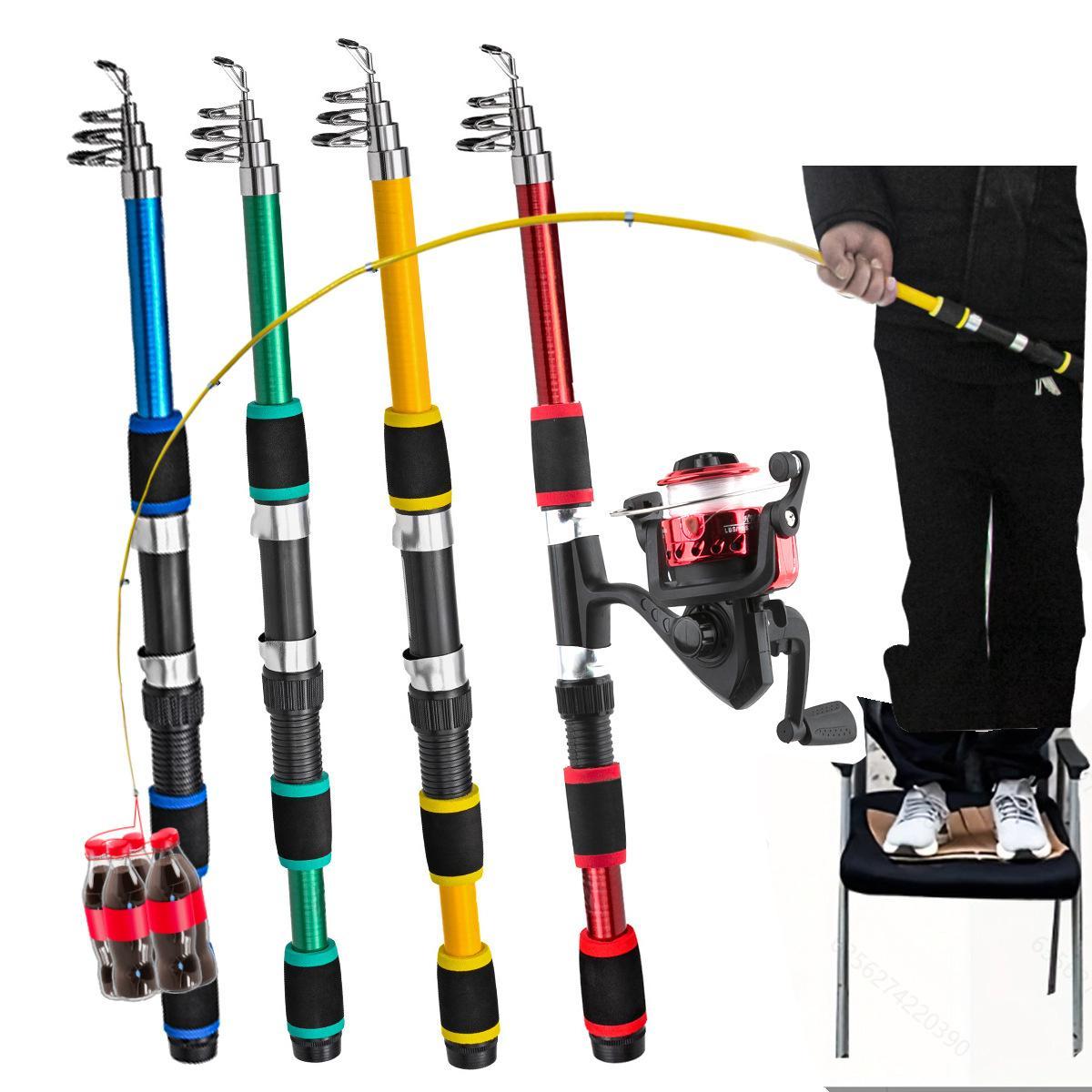 Childrens Telescopic Lure Rod Short Section Glass Steel Hard Pack Snakehead Rod Throw 18 M
