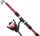 Childrens Telescopic Lure Rod Short Section Glass Steel Hard Pack Snakehead Rod Throw 18 M