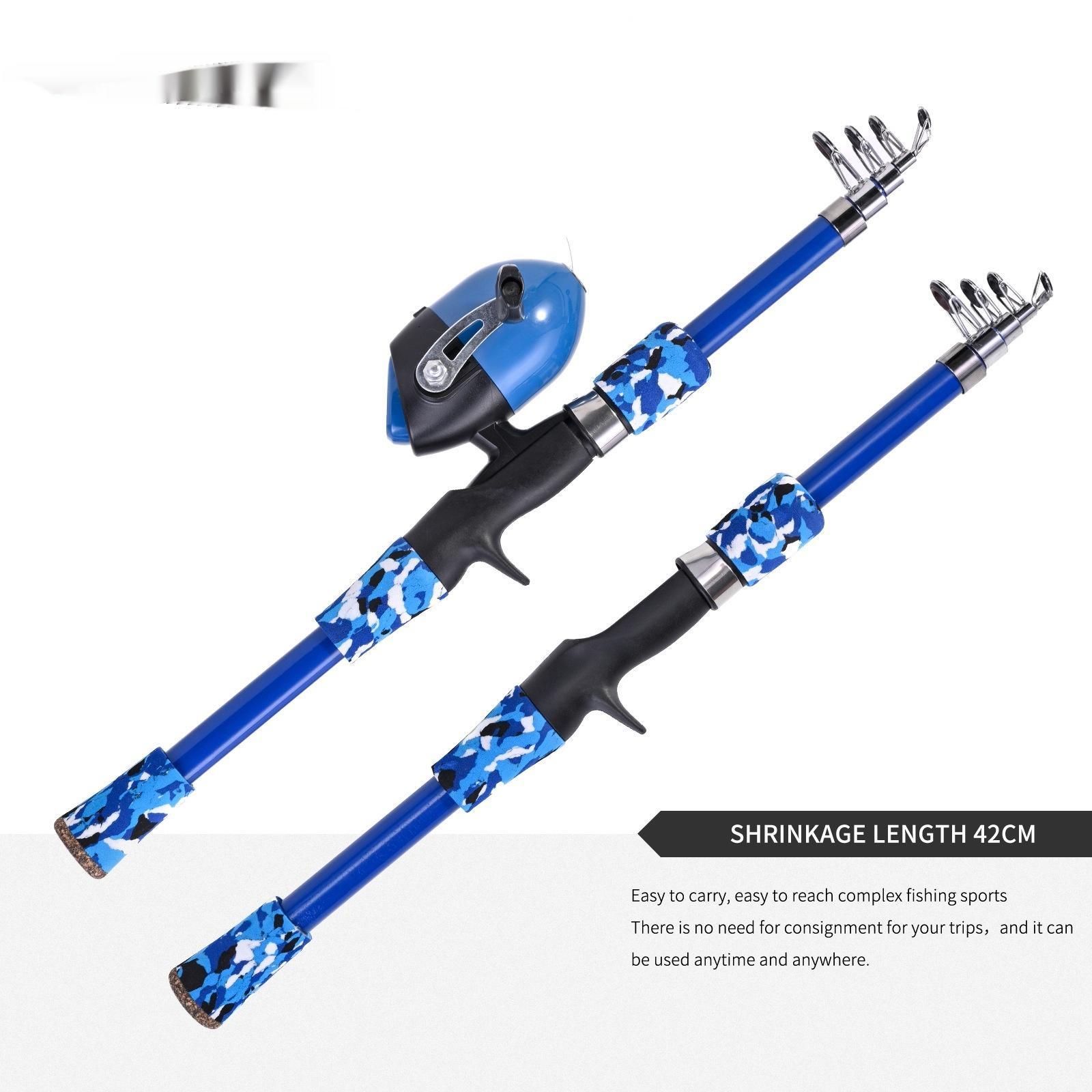 Gun-type Short-section Telescopic Lure Fishing Rod Childrens Fishing Rod Fishing Gear