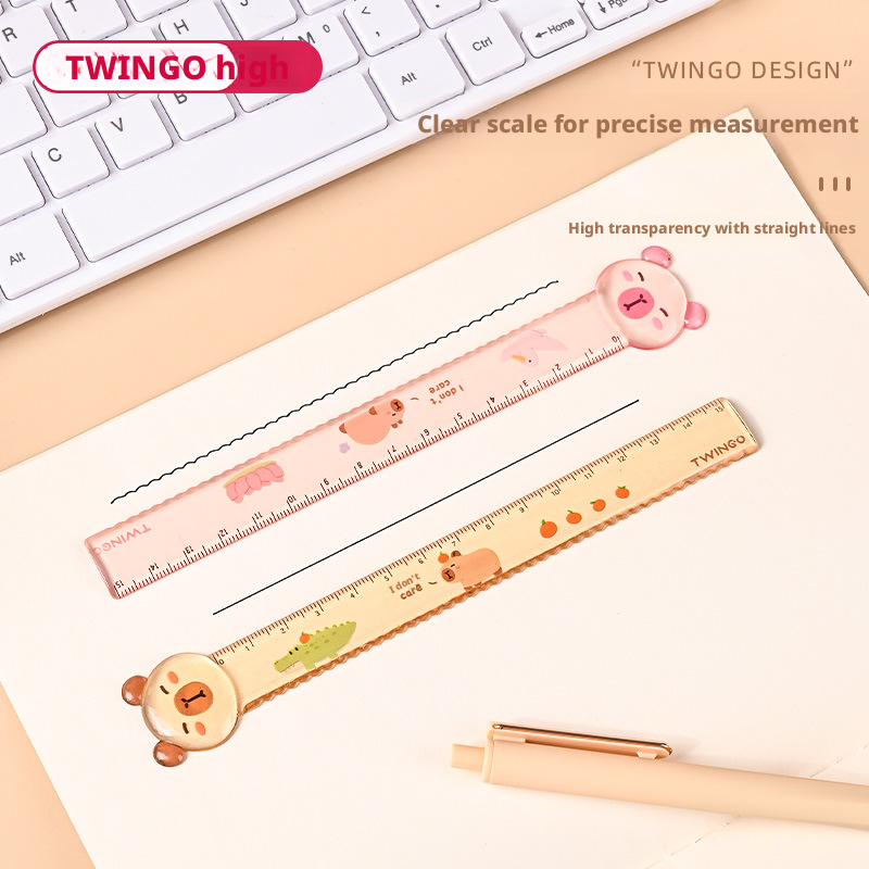 Wave line ruler-pink-PS-1 piece - Option1