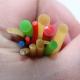 2-8mm Solid Fluorescent Latex High Resilience Projectile Toys Fishing Slingshot Durable Round Leather